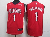 Pelicans 1 Zion Williamson Red Nike Swingman Jersey,baseball caps,new era cap wholesale,wholesale hats